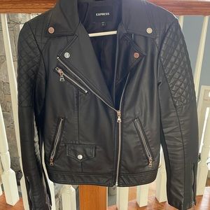 Express Women’s Black Leather Jacket